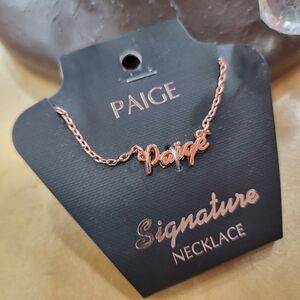 PAIGE Personalized Necklace In Rose Gold